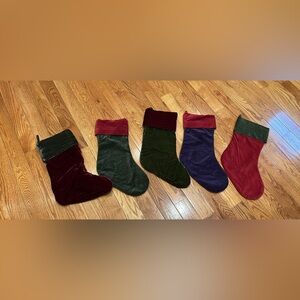 Velvet Holiday Stockings Trio